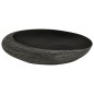 vidaXL Aufsatzwaschbecken Grau und Schwarz Oval 59x40x14 cm Keramik vidaXL Aufsatzwaschbecken Grau und Schwarz Oval 59x40x14 cm Keramik