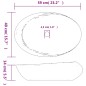 vidaXL Aufsatzwaschbecken Grau und Schwarz Oval 59x40x14 cm Keramik vidaXL Aufsatzwaschbecken Grau und Schwarz Oval 59x40x14 cm Keramik