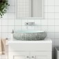vidaXL Aufsatzwaschbecken Grau und Blau Oval 59x40x15 cm Keramik vidaXL Aufsatzwaschbecken Grau und Blau Oval 59x40x15 cm Keramik