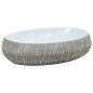 vidaXL Aufsatzwaschbecken Grau und Blau Oval 59x40x15 cm Keramik vidaXL Aufsatzwaschbecken Grau und Blau Oval 59x40x15 cm Keramik