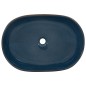 vidaXL Aufsatzwaschbecken Braun und Blau Oval 59x40x14 cm Keramik vidaXL Aufsatzwaschbecken Braun und Blau Oval 59x40x14 cm Keramik
