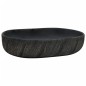 vidaXL Aufsatzwaschbecken Schwarz Oval 59x40x14 cm Keramik vidaXL Aufsatzwaschbecken Schwarz Oval 59x40x14 cm Keramik