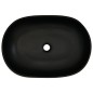 vidaXL Aufsatzwaschbecken Schwarz Oval 59x40x14 cm Keramik vidaXL Aufsatzwaschbecken Schwarz Oval 59x40x14 cm Keramik