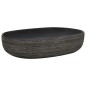 vidaXL Aufsatzwaschbecken Grau und Schwarz Oval 59x40x14 cm Keramik vidaXL Aufsatzwaschbecken Grau und Schwarz Oval 59x40x14 cm Keramik