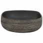 vidaXL Aufsatzwaschbecken Grau und Schwarz Oval 59x40x14 cm Keramik vidaXL Aufsatzwaschbecken Grau und Schwarz Oval 59x40x14 cm Keramik