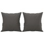 vidaXL Zierkissen 2 Stk. Grau 40x40 cm Kunstleder vidaXL Zierkissen 2 Stk. Grau 40x40 cm Kunstleder