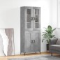 Highboard Betongrau 69,5x34x180 cm Holzwerkstoff Highboard Betongrau 69,5x34x180 cm Holzwerkstoff