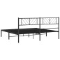 vidaXL Bettgestell mit Kopfteil Metall Schwarz 180x200 cm vidaXL Bettgestell mit Kopfteil Metall Schwarz 180x200 cm