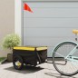 vidaXL Lastenanhänger für Fahrrad Schwarz und Gelb 30 kg Eisen vidaXL Lastenanhänger für Fahrrad Schwarz und Gelb 30 kg Eisen