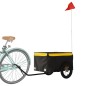 vidaXL Lastenanhänger für Fahrrad Schwarz und Gelb 30 kg Eisen vidaXL Lastenanhänger für Fahrrad Schwarz und Gelb 30 kg Eisen