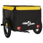 vidaXL Lastenanhänger für Fahrrad Schwarz und Gelb 30 kg Eisen vidaXL Lastenanhänger für Fahrrad Schwarz und Gelb 30 kg Eisen
