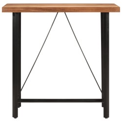 vidaXL Bartisch 110x55x107 cm Massivholz Akazie und Eisen