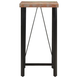 vidaXL Bartisch 55x55x107 cm Altholz Massiv und Eisen