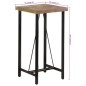 vidaXL Bartisch 55x55x107 cm Altholz Massiv und Eisen