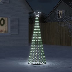 vidaXL Weihnachtsbaum Kegelform 275 LEDs Kaltweiß 180 cm