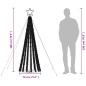 vidaXL Weihnachtsbaum Kegelform 275 LEDs Mehrfarbig 180 cm vidaXL Weihnachtsbaum Kegelform 275 LEDs Mehrfarbig 180 cm