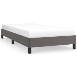 vidaXL Bettgestell Grau 100x200 cm Kunstleder
