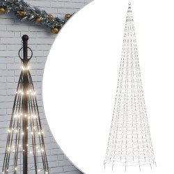 vidaXL LED-Weihnachtsbaum für Fahnenmast 1534 LEDs Kaltweiß 500 cm