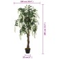 vidaXL Glyzinienbaum Künstlich 1260 Blätter 180 cm Grün und Weiß vidaXL Glyzinienbaum Künstlich 1260 Blätter 180 cm Grün und Weiß
