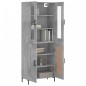 Highboard Betongrau 69,5x34x180 cm Holzwerkstoff Highboard Betongrau 69,5x34x180 cm Holzwerkstoff