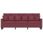 vidaXL 3-Sitzer-Sofa Weinrot 180 cm Stoff vidaXL 3-Sitzer-Sofa Weinrot 180 cm Stoff