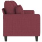 vidaXL 3-Sitzer-Sofa Weinrot 180 cm Stoff vidaXL 3-Sitzer-Sofa Weinrot 180 cm Stoff