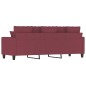 vidaXL 3-Sitzer-Sofa Weinrot 180 cm Stoff vidaXL 3-Sitzer-Sofa Weinrot 180 cm Stoff