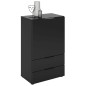 FMD Kommode mit Schublade und Tür 49,7x31,7x81,3 cm Schwarz FMD Kommode mit Schublade und Tür 49,7x31,7x81,3 cm Schwarz