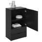 FMD Kommode mit Schublade und Tür 49,7x31,7x81,3 cm Schwarz FMD Kommode mit Schublade und Tür 49,7x31,7x81,3 cm Schwarz