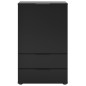 FMD Kommode mit Schublade und Tür 49,7x31,7x81,3 cm Schwarz FMD Kommode mit Schublade und Tür 49,7x31,7x81,3 cm Schwarz