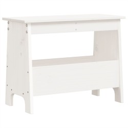 vidaXL Flurbank Weiß 60x28x45 cm Massivholz Kiefer