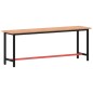 vidaXL Werkbank 220x55x81,5 cm Massivholz Buche und Metall vidaXL Werkbank 220x55x81,5 cm Massivholz Buche und Metall
