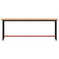 vidaXL Werkbank 220x55x81,5 cm Massivholz Buche und Metall vidaXL Werkbank 220x55x81,5 cm Massivholz Buche und Metall
