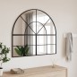 vidaXL Wandspiegel Schwarz 100x90 cm Gewölbt Eisen vidaXL Wandspiegel Schwarz 100x90 cm Gewölbt Eisen