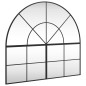 vidaXL Wandspiegel Schwarz 100x90 cm Gewölbt Eisen vidaXL Wandspiegel Schwarz 100x90 cm Gewölbt Eisen