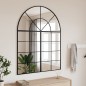 vidaXL Wandspiegel Schwarz 100x130 cm Gewölbt Eisen vidaXL Wandspiegel Schwarz 100x130 cm Gewölbt Eisen