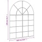 vidaXL Wandspiegel Schwarz 100x130 cm Gewölbt Eisen vidaXL Wandspiegel Schwarz 100x130 cm Gewölbt Eisen