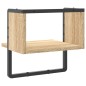 vidaXL Wandregal mit Stange Sonoma-Eiche 30x25x30 cm vidaXL Wandregal mit Stange Sonoma-Eiche 30x25x30 cm