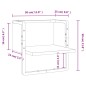 vidaXL Wandregal mit Stange Sonoma-Eiche 30x25x30 cm vidaXL Wandregal mit Stange Sonoma-Eiche 30x25x30 cm