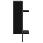 vidaXL Wandregal mit Stange Schwarz 30x25x65 cm vidaXL Wandregal mit Stange Schwarz 30x25x65 cm