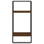 vidaXL Wandregal mit Stange Braun Eichen-Optik 30x25x65 cm vidaXL Wandregal mit Stange Braun Eichen-Optik 30x25x65 cm