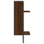 vidaXL Wandregal mit Stange Braun Eichen-Optik 30x25x65 cm vidaXL Wandregal mit Stange Braun Eichen-Optik 30x25x65 cm