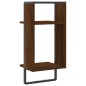 vidaXL Wandregal mit Stange Braun Eichen-Optik 30x25x65 cm vidaXL Wandregal mit Stange Braun Eichen-Optik 30x25x65 cm