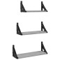 vidaXL 3-tlg. Wandregal-Set Grau Sonoma Holzwerkstoff vidaXL 3-tlg. Wandregal-Set Grau Sonoma Holzwerkstoff