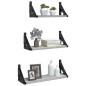vidaXL 3-tlg. Wandregal-Set Grau Sonoma Holzwerkstoff vidaXL 3-tlg. Wandregal-Set Grau Sonoma Holzwerkstoff