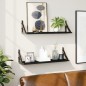 vidaXL Wandregale 2 Stk. Schwarz 60x15x15,5 cm vidaXL Wandregale 2 Stk. Schwarz 60x15x15,5 cm