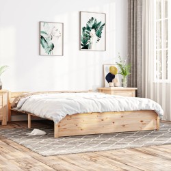 vidaXL Massivholzbett 140x190 cm