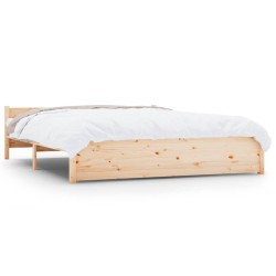 vidaXL Massivholzbett 140x190 cm