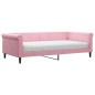 vidaXL Tagesbett mit Matratze Rosa 100x200 cm Samt vidaXL Tagesbett mit Matratze Rosa 100x200 cm Samt