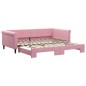 vidaXL Tagesbett Ausziehbar Rosa 100x200 cm Samt vidaXL Tagesbett Ausziehbar Rosa 100x200 cm Samt